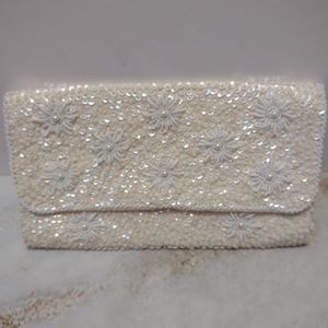 Richer by Walburg antique sequin and beaded wedding clutch